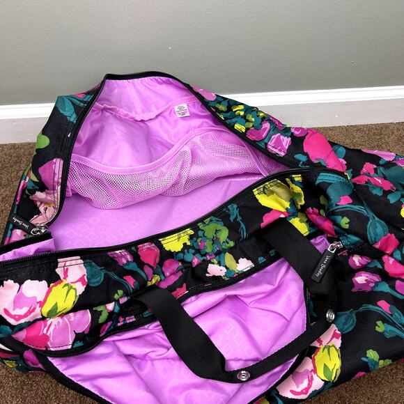 Vera Bradley Hilo Meadow Carry-On Roller Suitcase Luggage Floral Travel Duffle - Picture 5 of 12